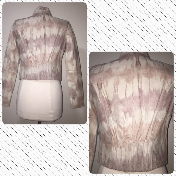 Vintage Mark & James Badley Mischka Leather Blazer NWT Sz XS - Picture 6 of 8